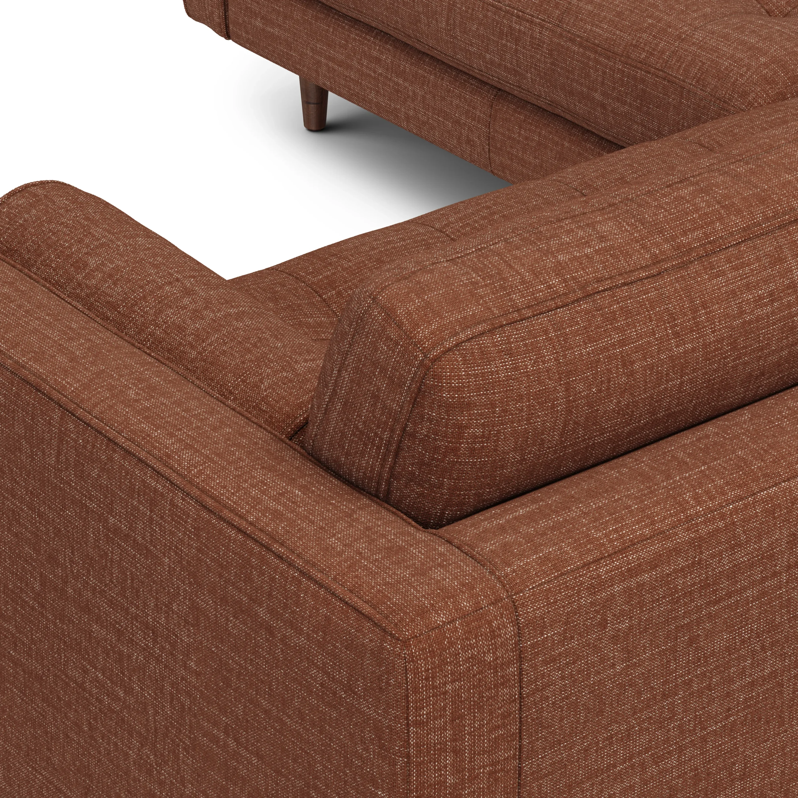 Sven 91_ Tufted Corner Sectional - Napa Rust - Image 8