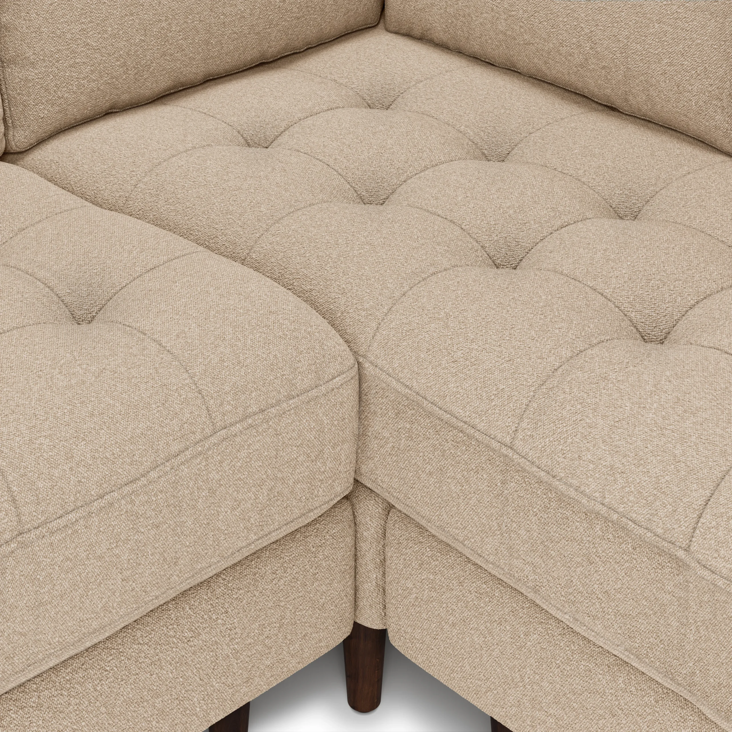 Sven 91_ Tufted Corner Sectional - Ratine Buff - Image 8