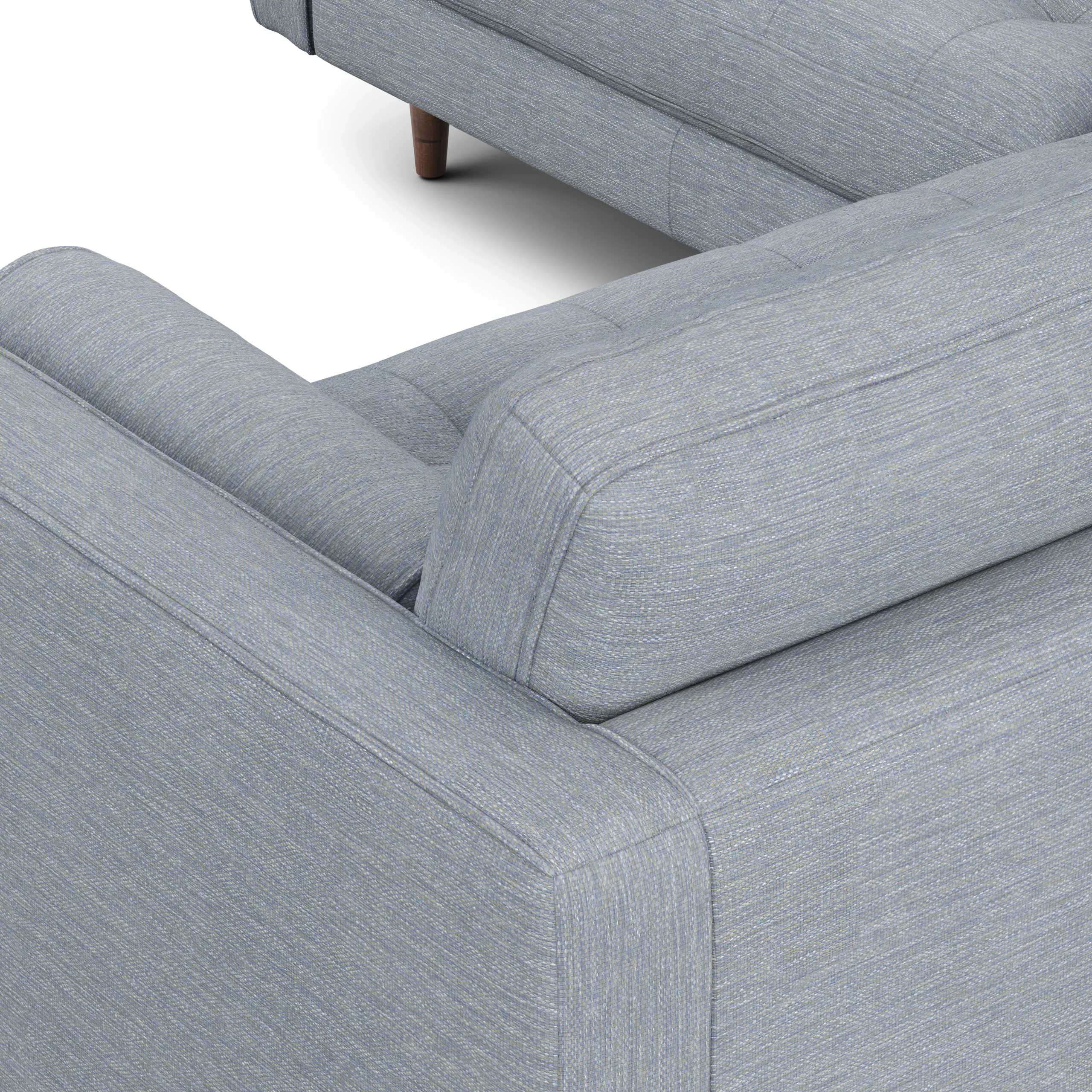 Sven 91_ Tufted Corner Sectional - Silver Light Blue - Image 8