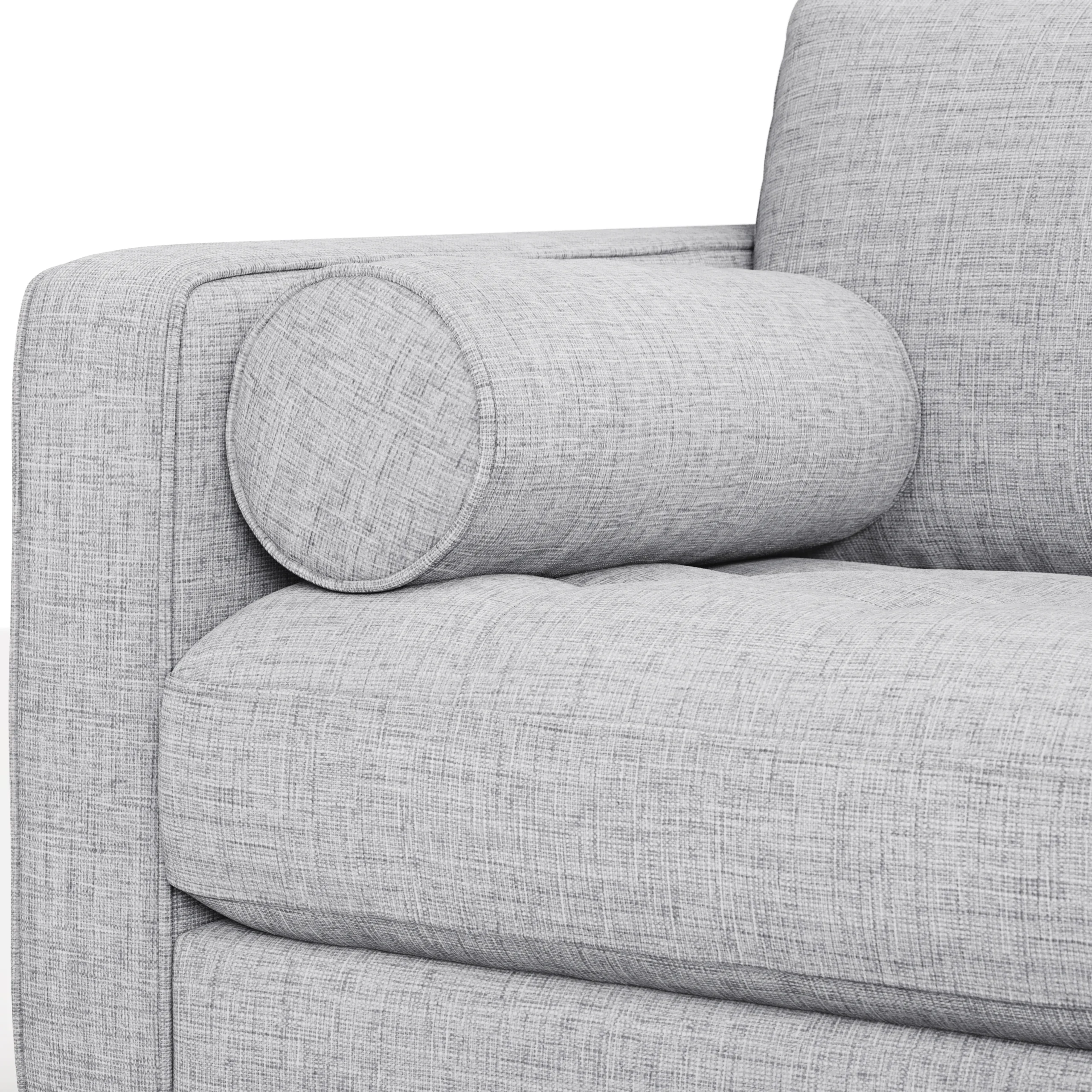 Sven 91_ Tufted Corner Sectional - Stone Gray - Image 8