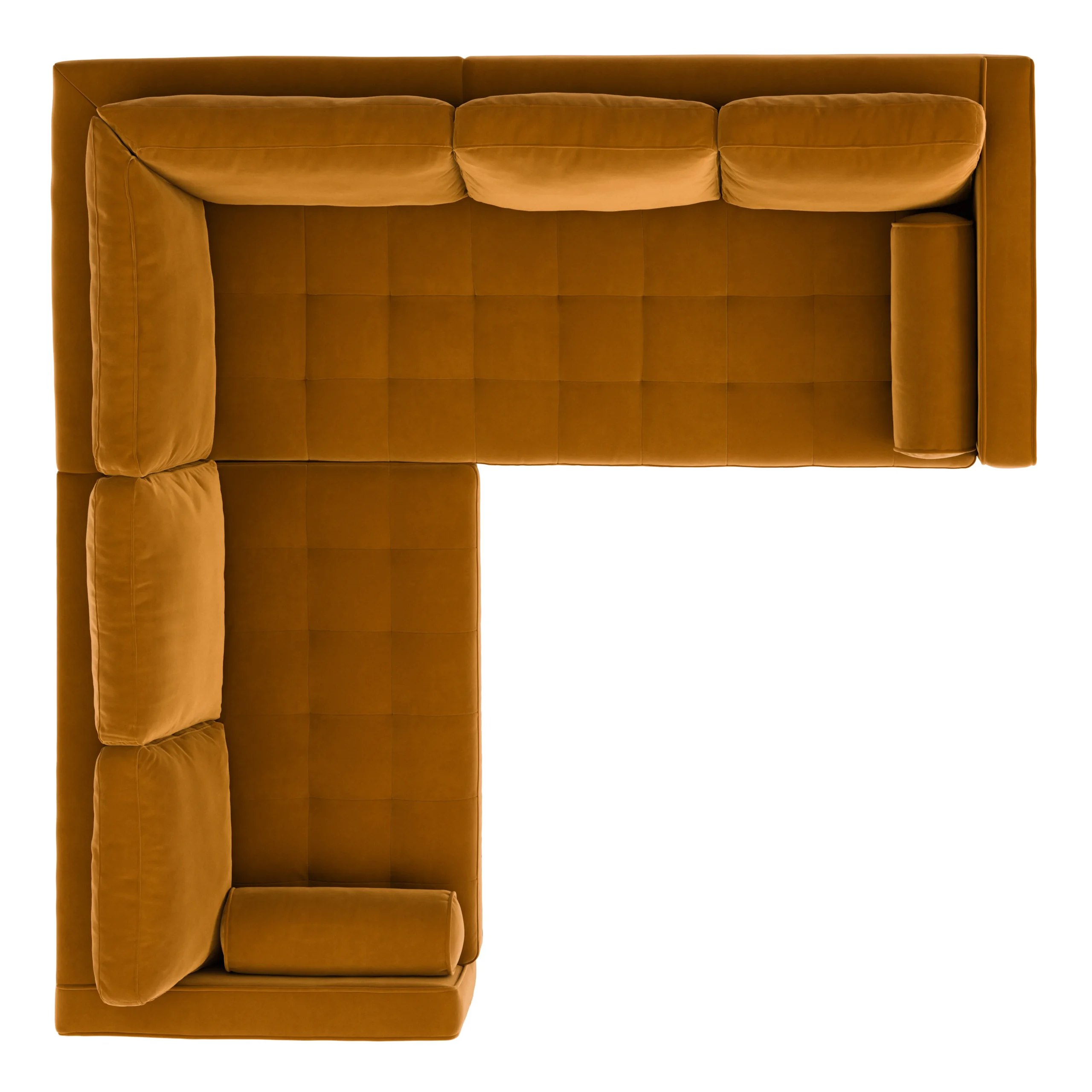 Sven 91_ Tufted Velvet Corner Sectional - Plush Pacific Ginger - Image 8