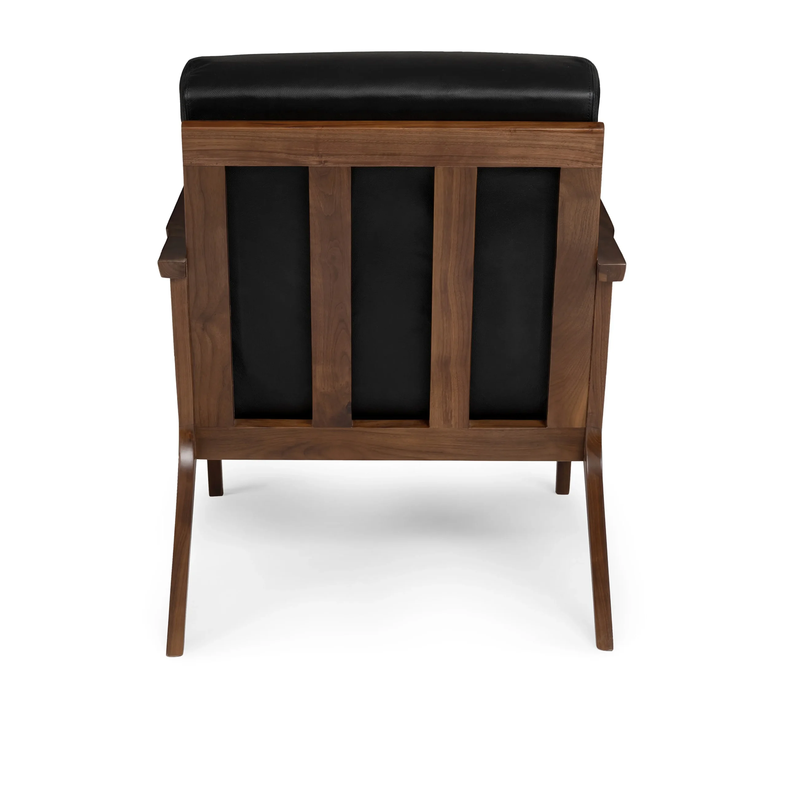 Otio 26_ Leather Lounge Chair - Walnut and Black - Image 11