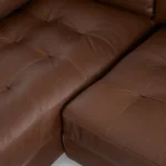 Sven 100_ Tufted Leather Left Sectional - Charme Chocolat