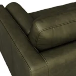 Sven 100_ Tufted Leather Left Sectional - Charme Green