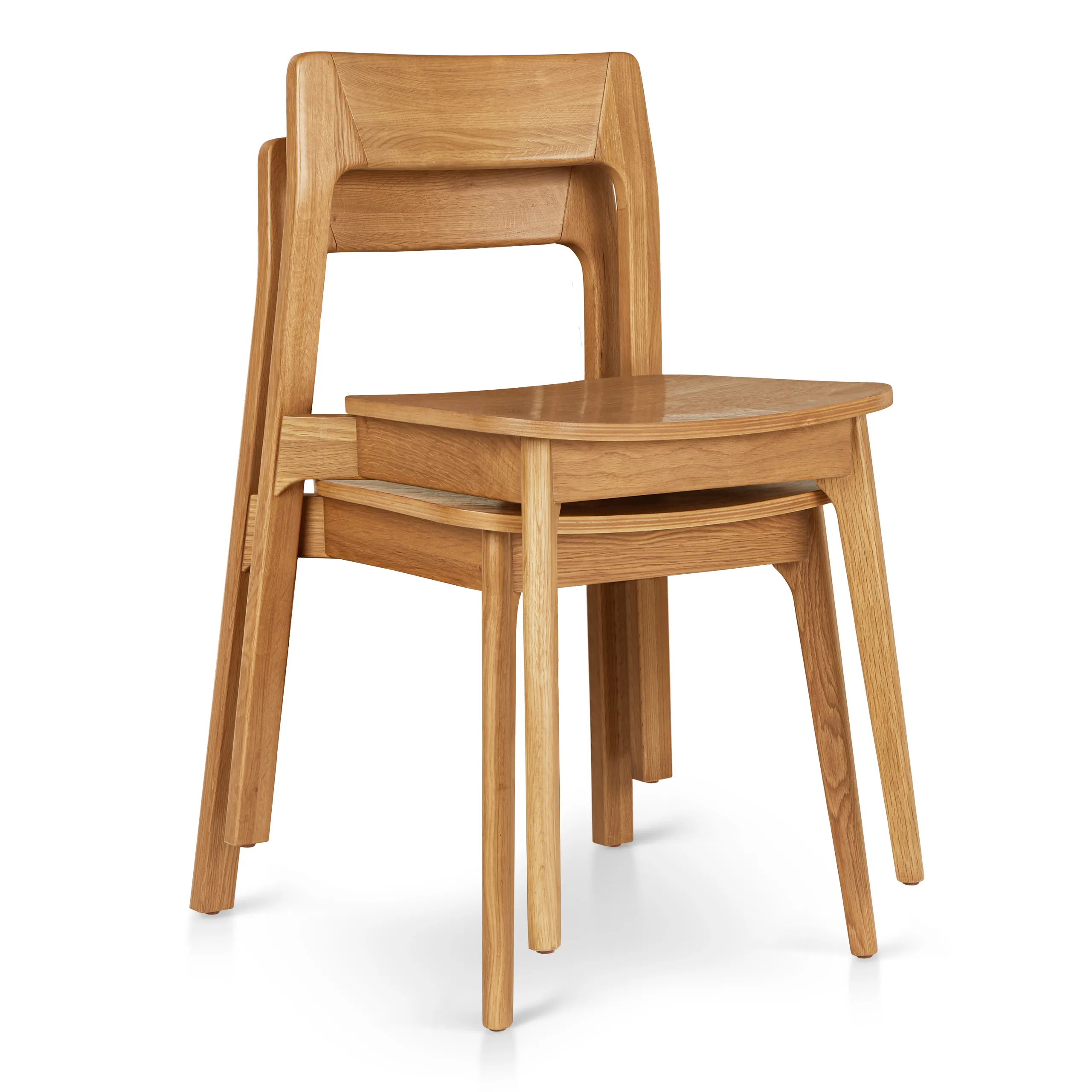 Gusfa Stackable Dining Chair - Oak - Image 8