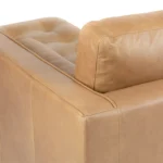 Sven 100_ Tufted Leather Right Sectional - Charme Tan