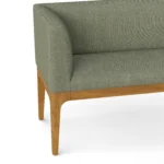 Left Corner Banquette - Smoked Oak and Welsh Green