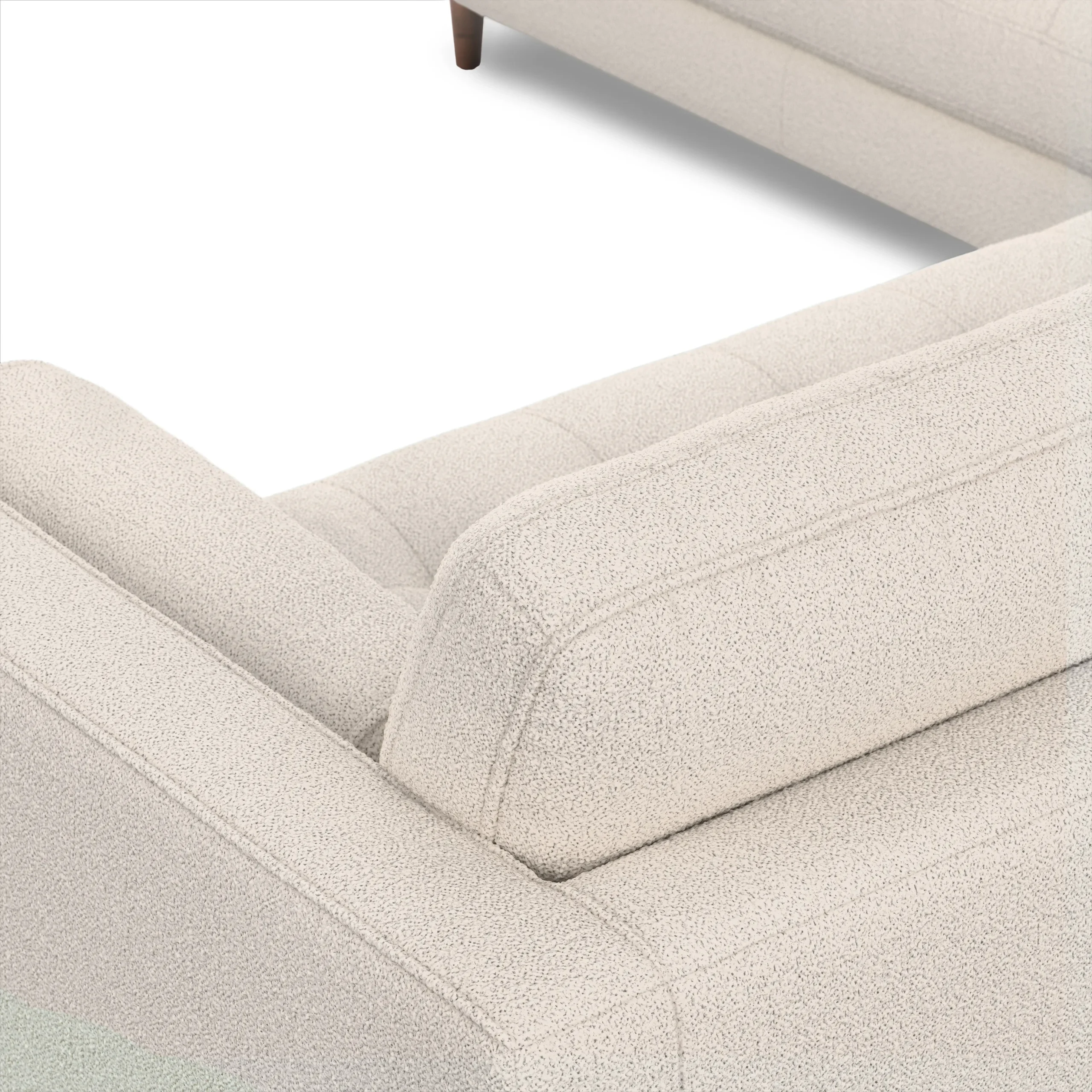 Sven 107_ Corner Sectional - Ivory Wool Bouclé - Image 9