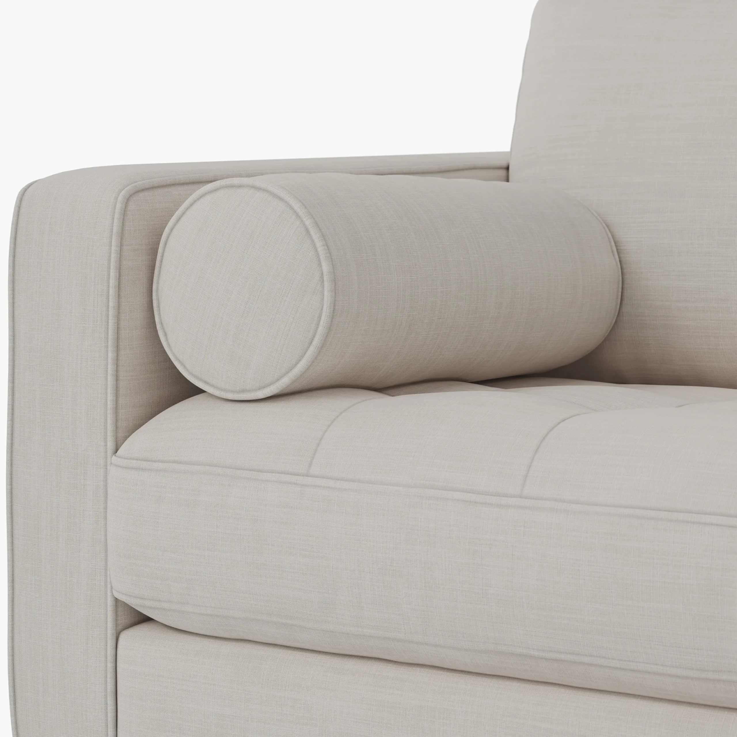 Sven 107_ Tufted Corner Sectional - Biscuit Cream - Image 9