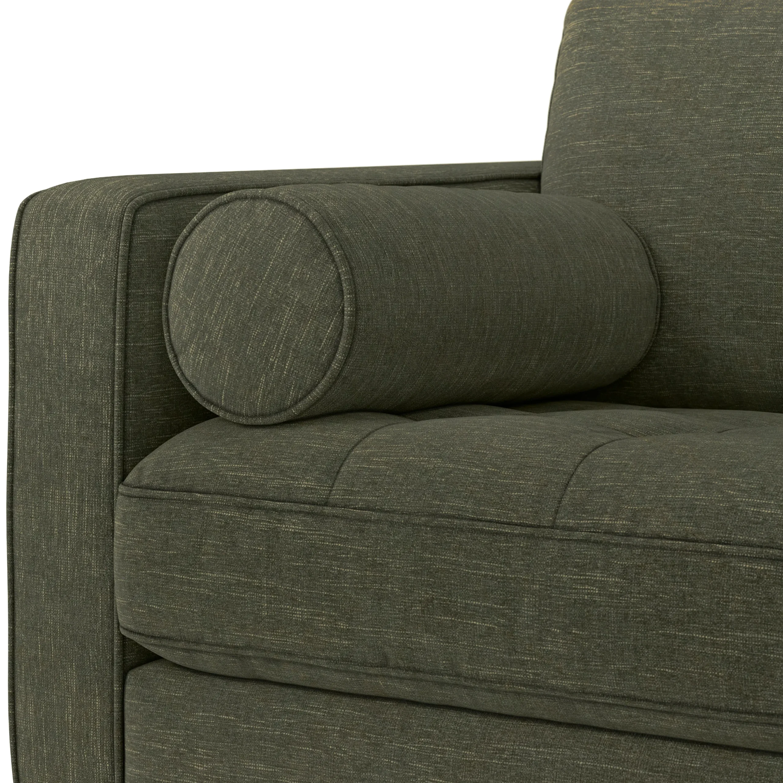 Sven 107_ Tufted Corner Sectional - Fir Green - Image 9