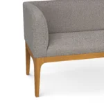 Left Corner Banquette - Smoked Oak and Hestia Gray