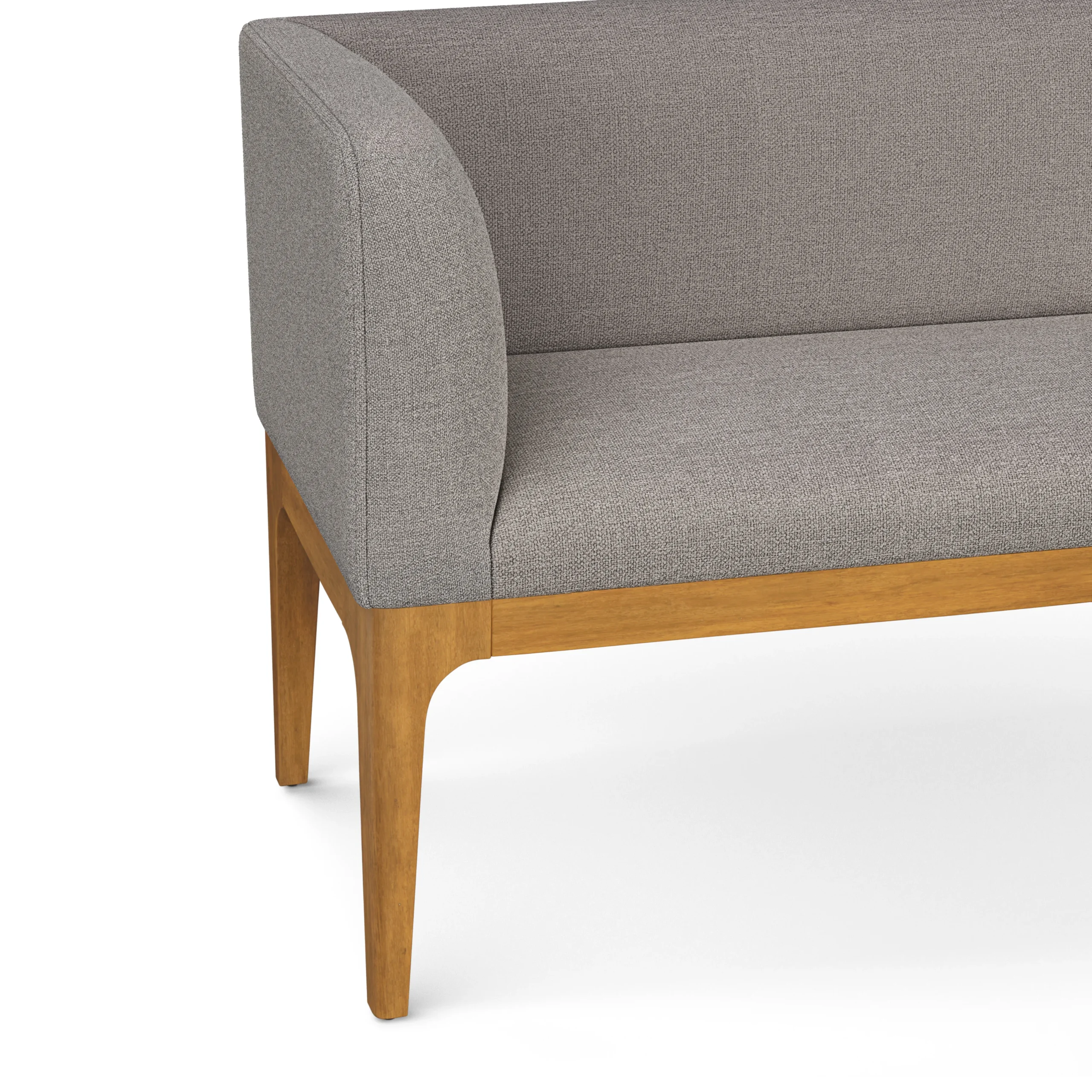 Left Corner Banquette - Smoked Oak and Hestia Gray - Image 9