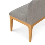 Armless Banquette - Natural Oak and Hestia Gray