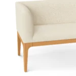 Left Corner Banquette - Smoked Oak and Hestia Gray
