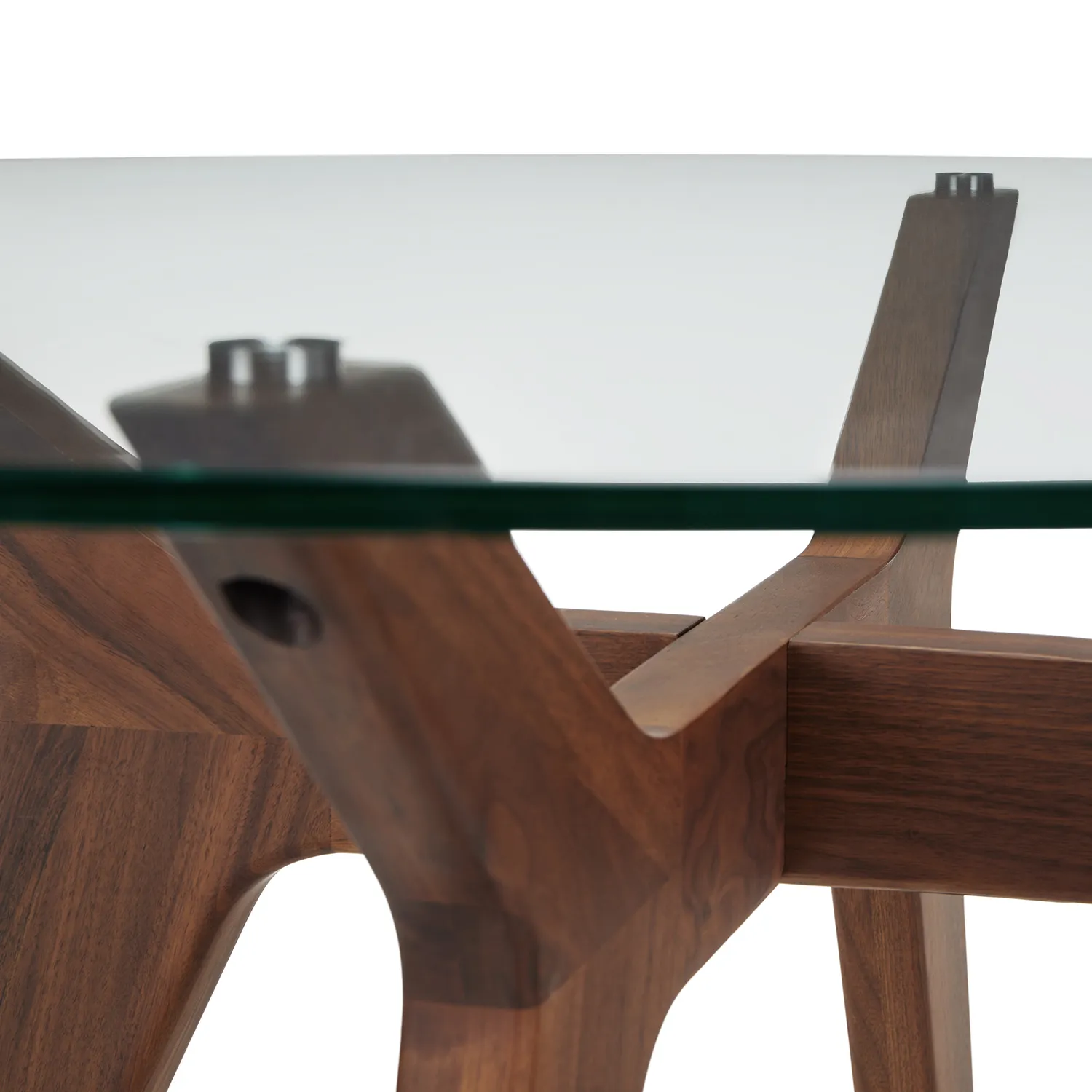 Emmer 47.25_ Glass Dining Table - Walnut - Image 9