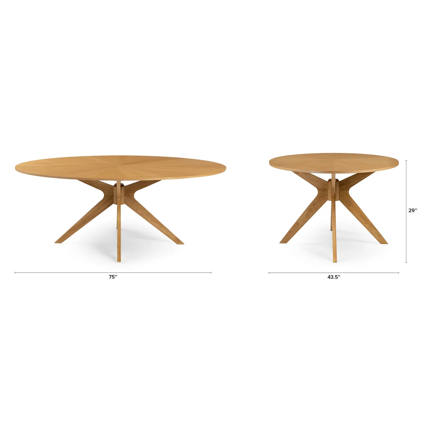Conan 75_ Oval Dining Table - Oak - Image 9