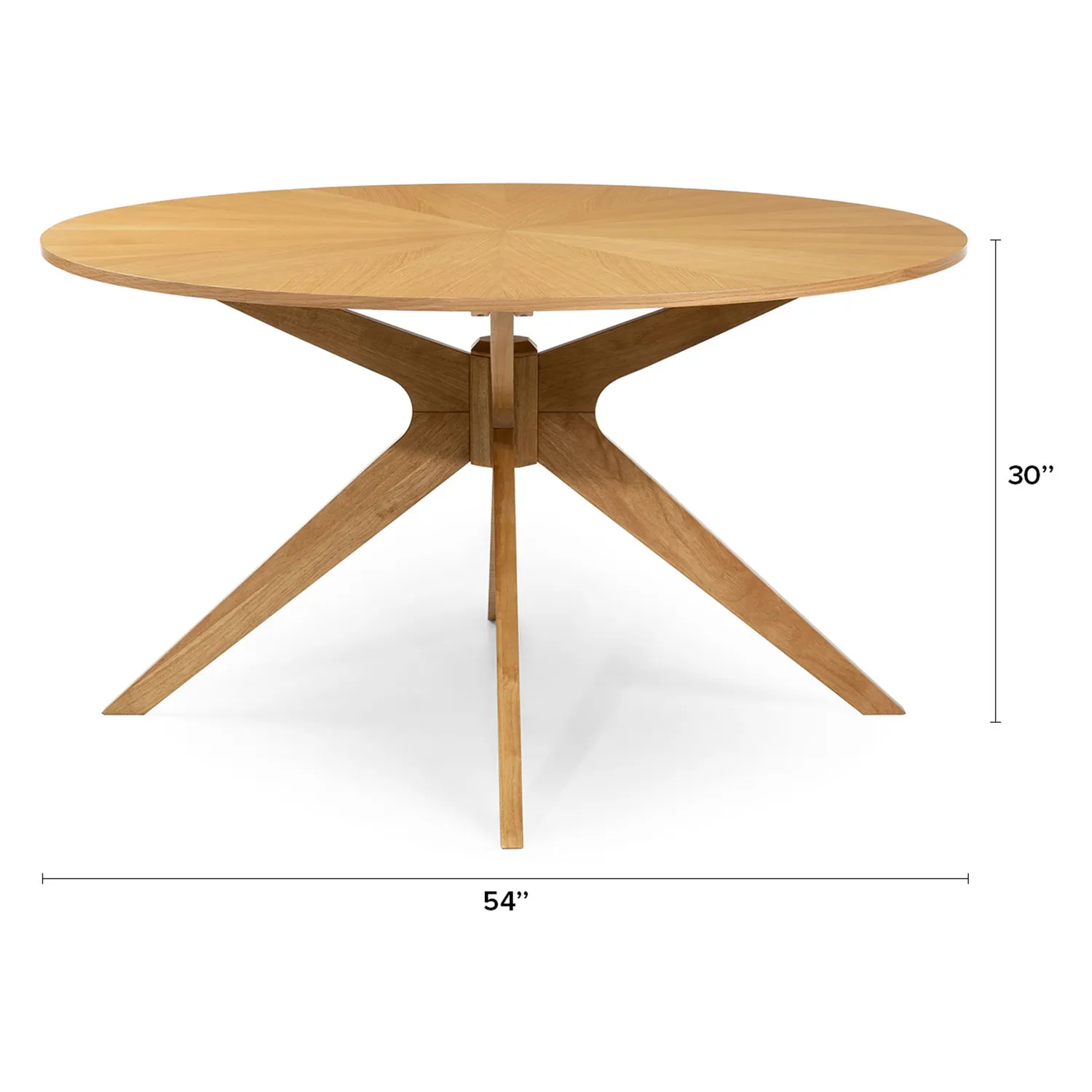 Conan 54_ Round Dining Table - Oak - Image 9