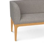 Left Corner Banquette - Natural Oak and Hestia Gray