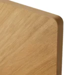 Nera Queen Low Profile Bed with Nightstands Set - Oak