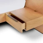 Nera King Low Profile Bed with Nightstands Set - Oak