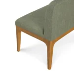 Armless Banquette - Smoked Oak and Welsh Green