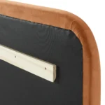 Rolph King Velvet Headboard - Plush Pacific Rust