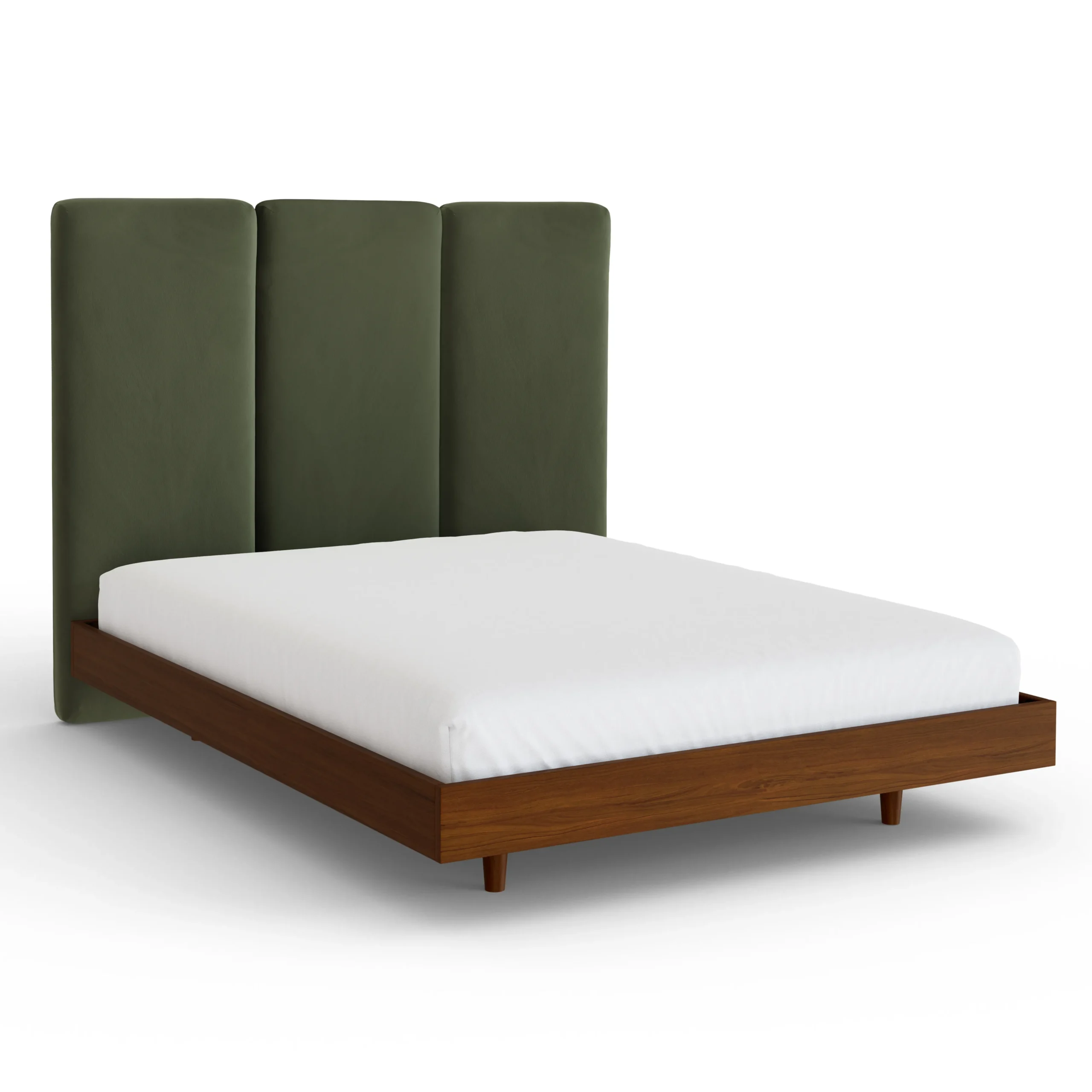 Noel Queen Velvet Headboard - Hale Fir Green - Image 9