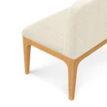 Rosin 34_ Armless Banquette - Natural Oak and Sand Ivory
