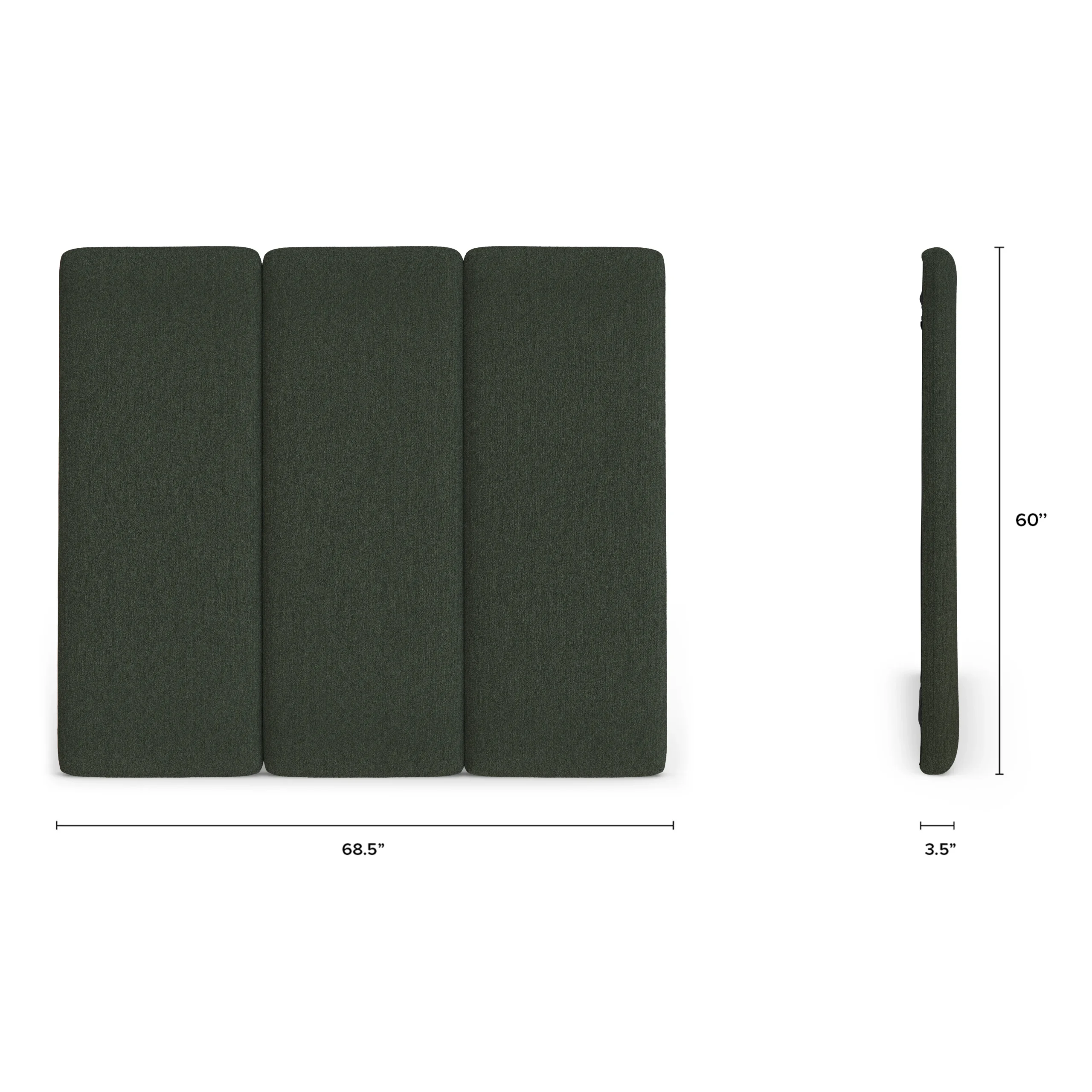 Noel Queen Tall Headboard - Green Wool Bouclé - Image 10