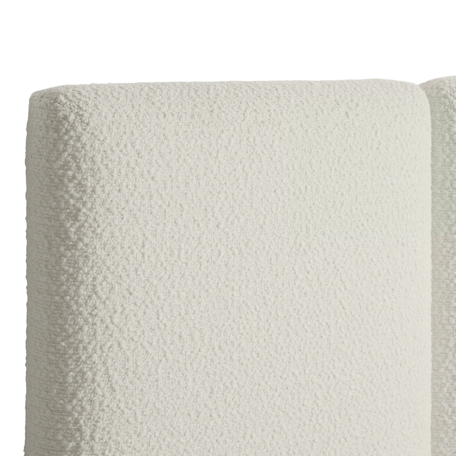Noel King Tall Headboard - Lunaria White Bouclé - Image 9