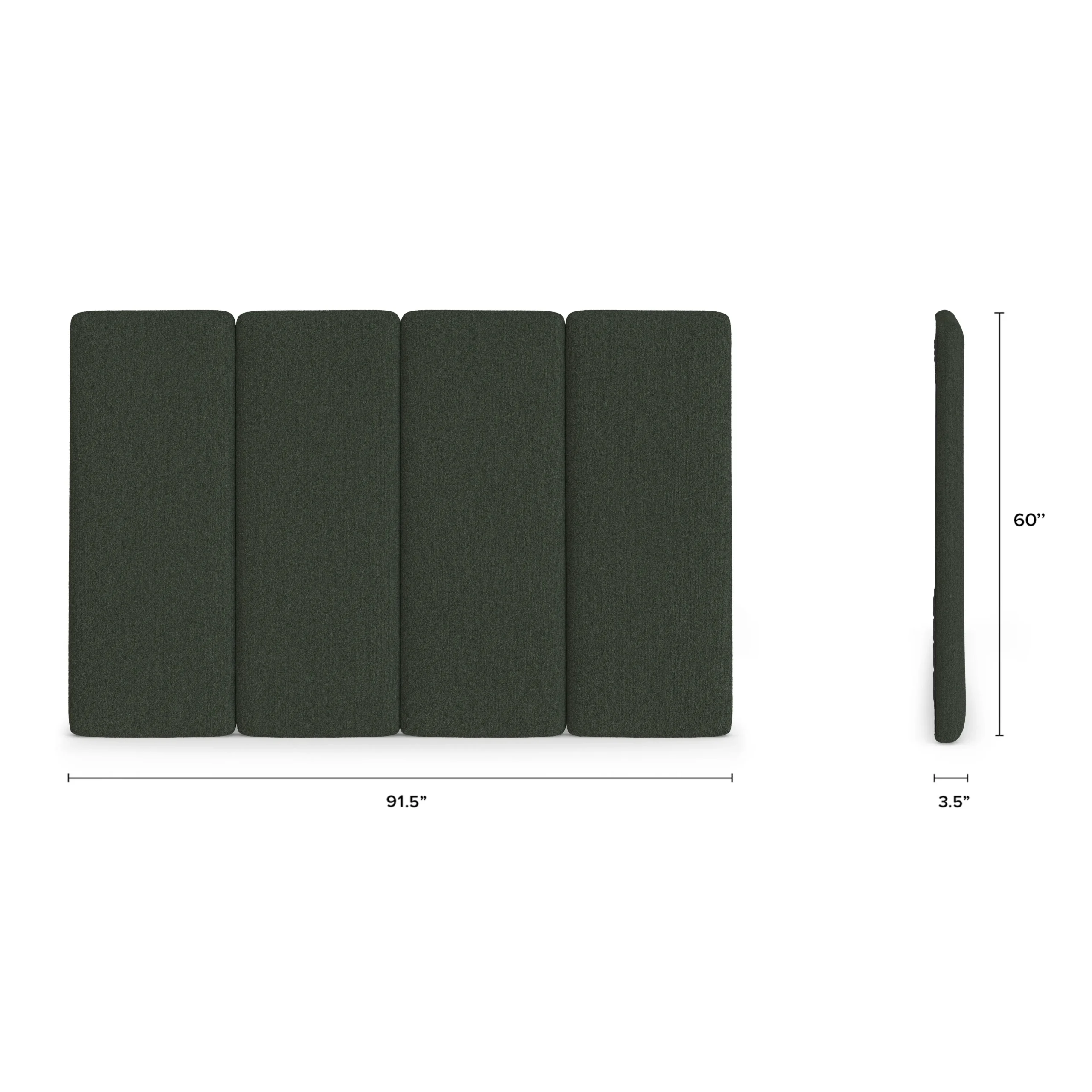 Noel King Tall Headboard - Green Wool Bouclé - Image 9
