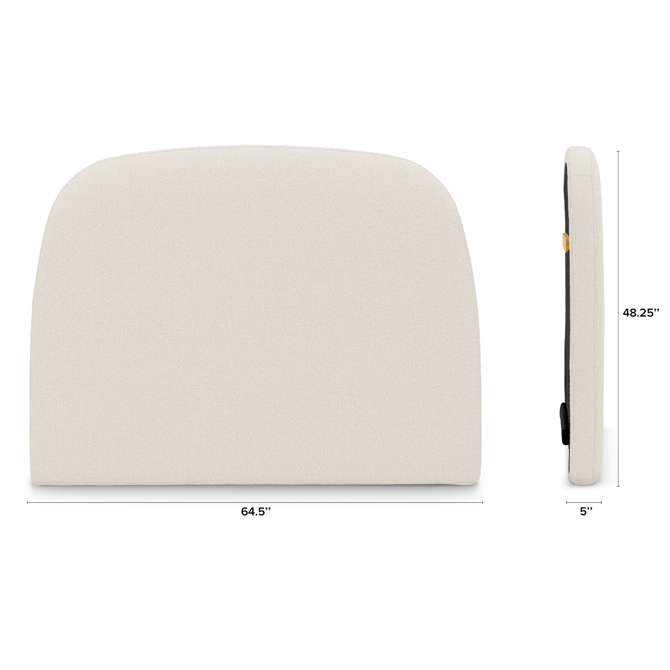 Kaleo Full Headboard - Ivory Wool Bouclé - Image 9