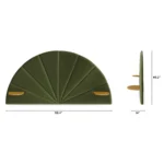 Almelo Full Velvet Headboard - Hale Serrano Green
