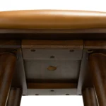 Sede Leather Counter Stool - Walnut and Toscana Tan