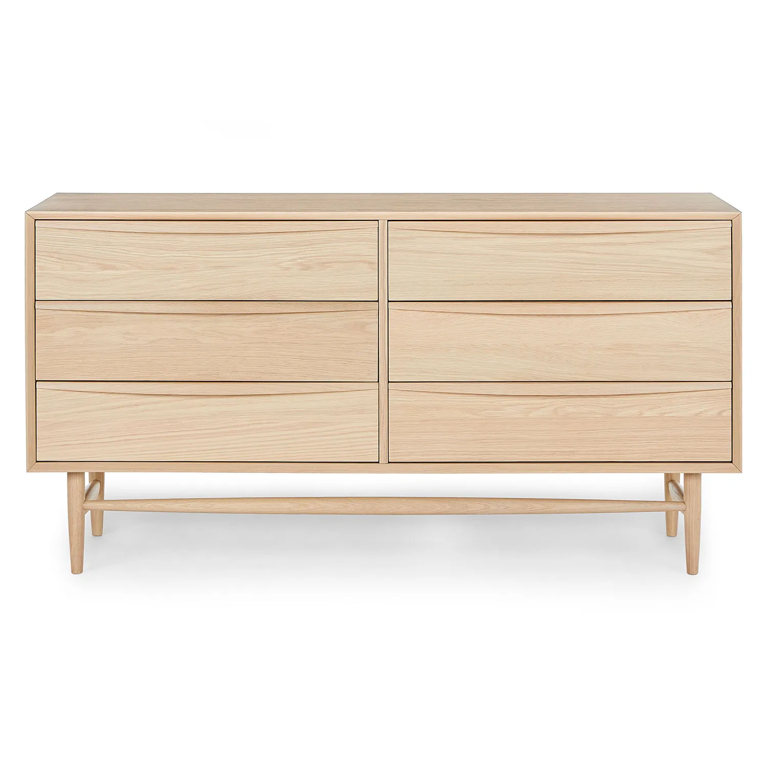 Lenia 6-Drawer Double Dresser - White Oak - Image 9