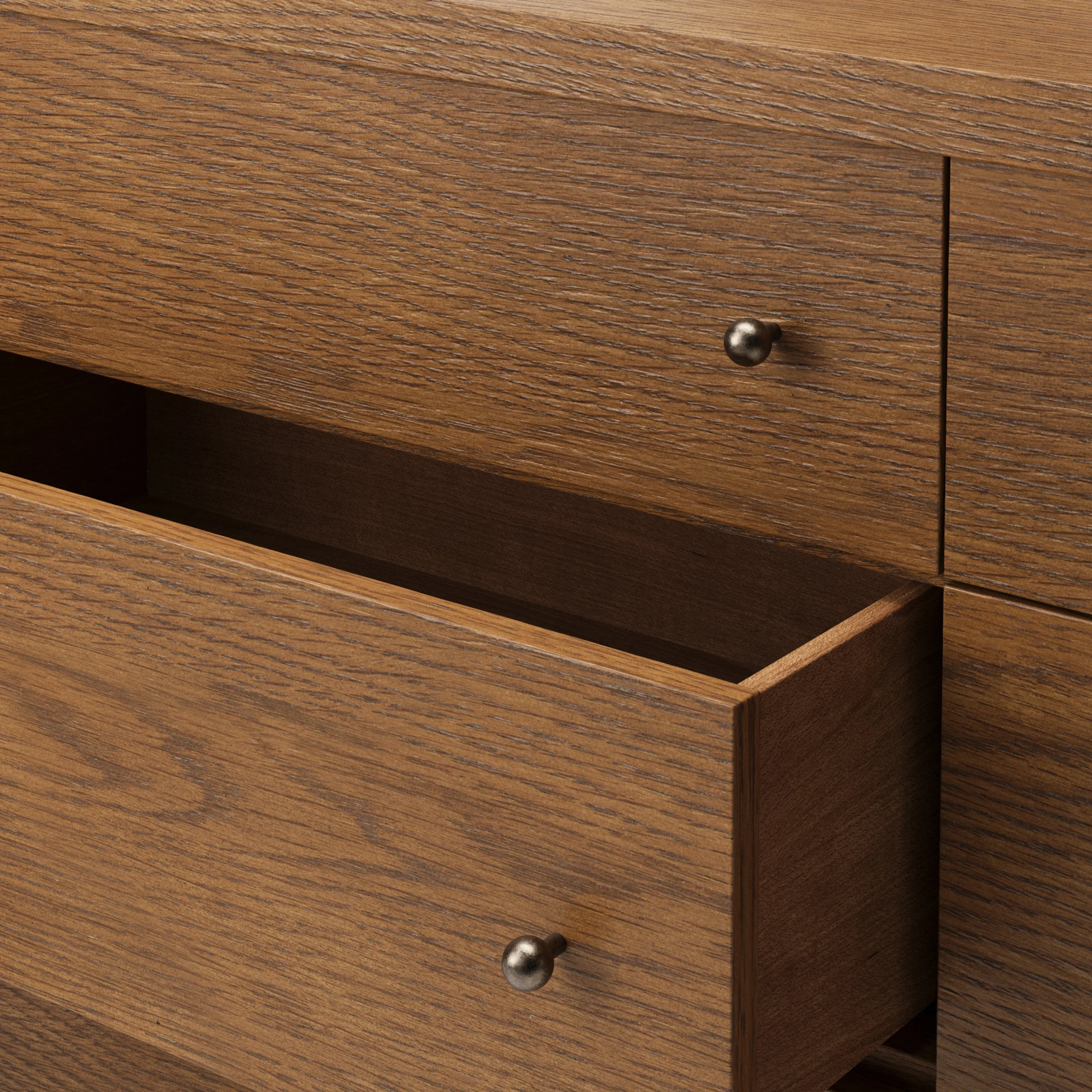 Cassie 9-Drawer Triple Dresser - Smoked Oak - Image 9