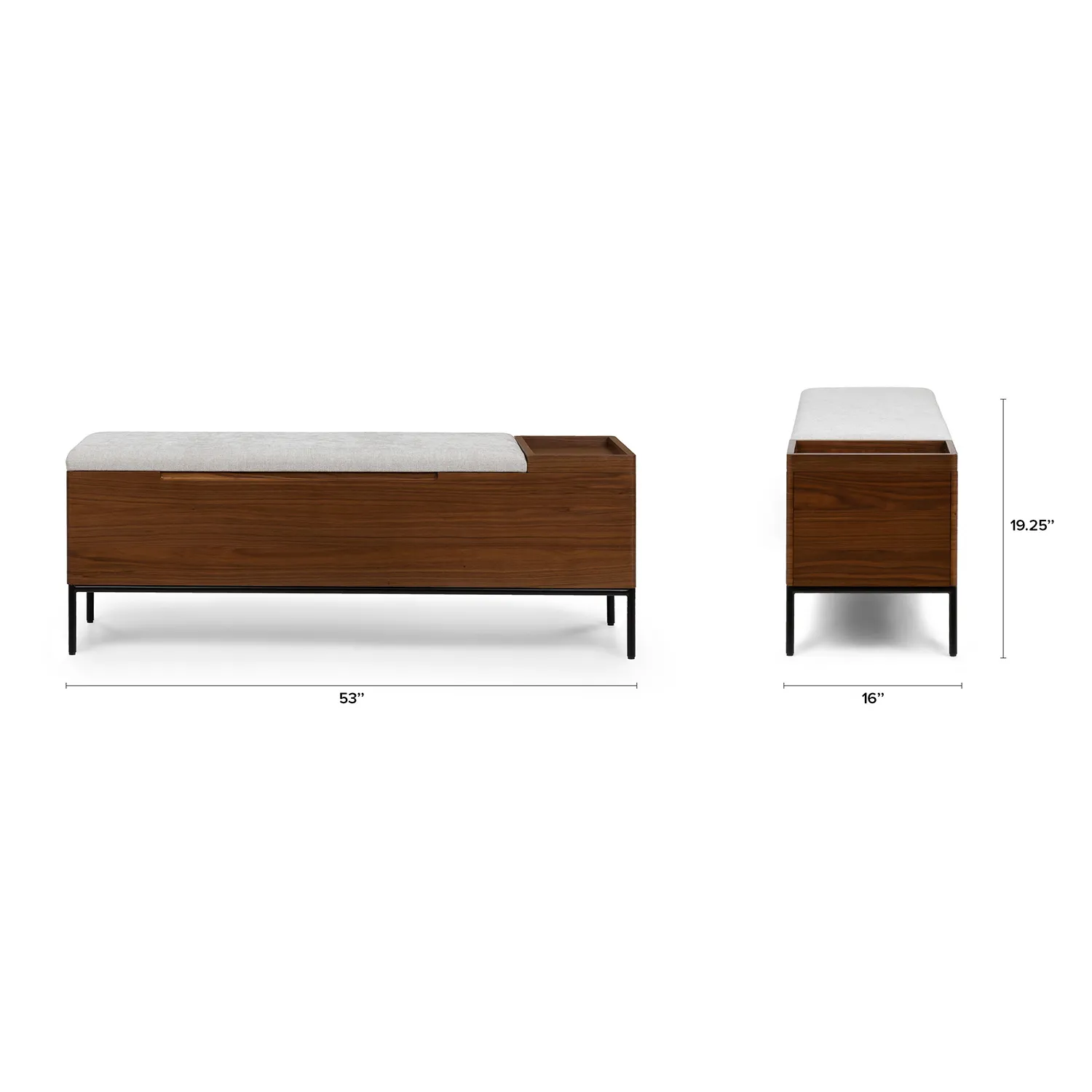 Thari 53_ Bench - Walnut and Everest Gray - Image 9
