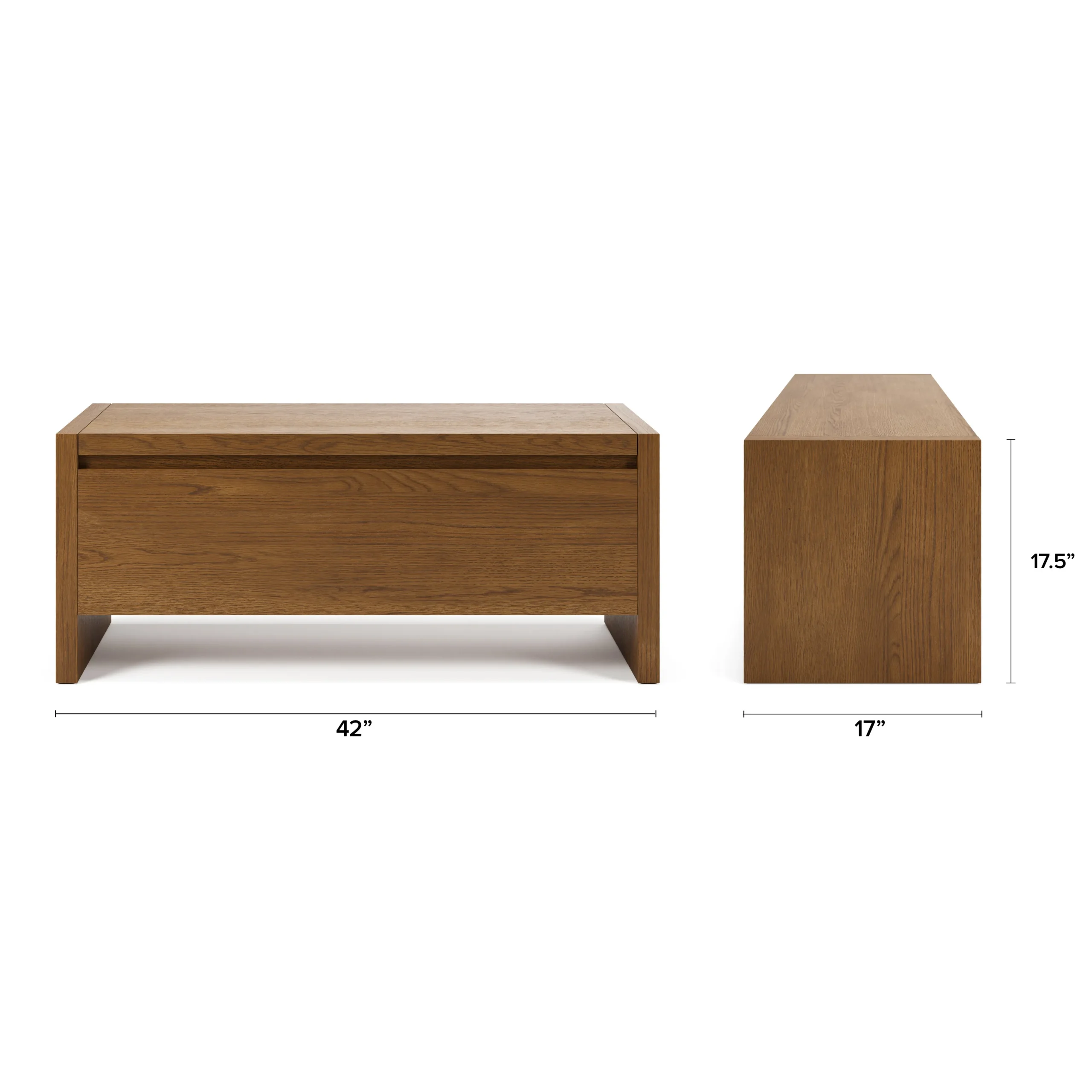 Leif 42_ Storage Bench - Smoked Oak - Image 9