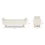 Gabriola 60_ Bench - Ivory Bouclé