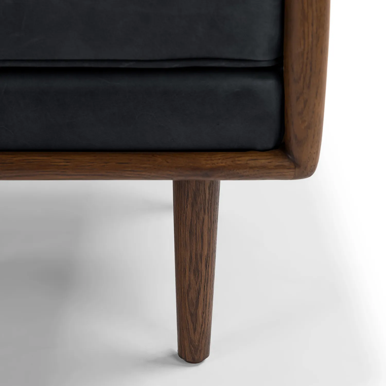 Ansa 54_ Leather Bench - Charme Black - Image 9