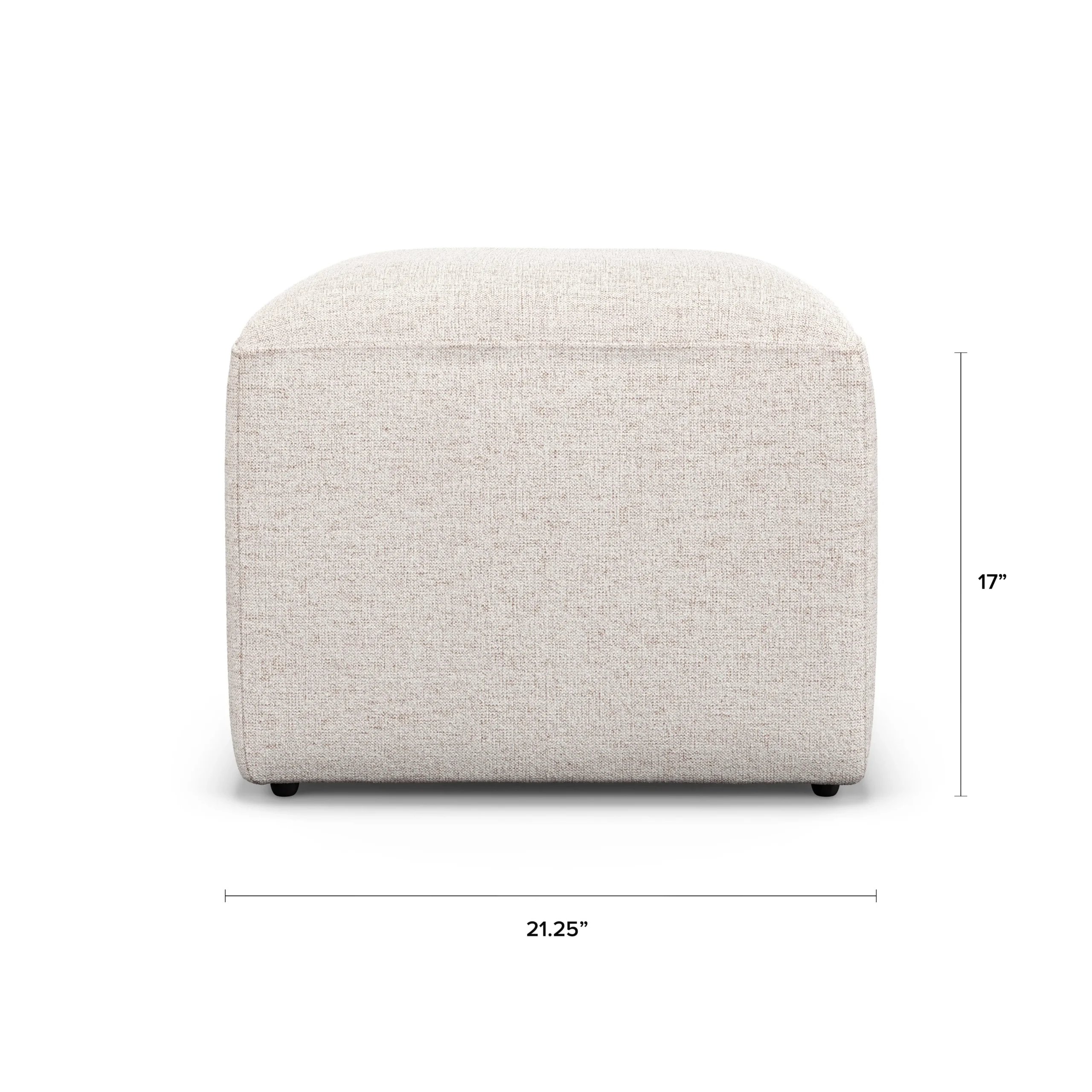 Winslow 21.25_ Ottoman - Napa White - Image 9