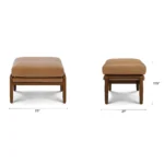 Bavel 25_ Leather Ottoman - Charme Tan