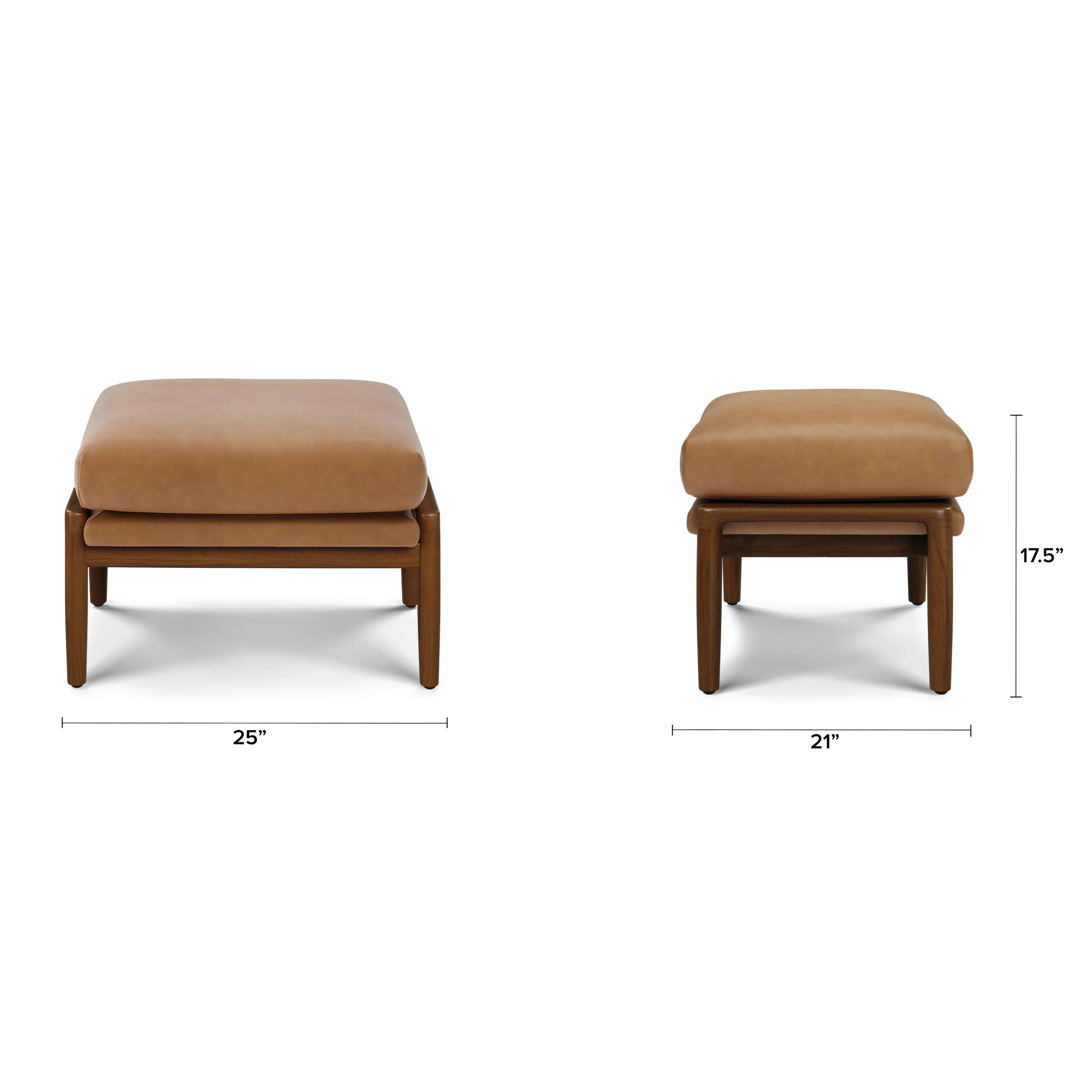 Bavel 25_ Leather Ottoman - Charme Tan - Image 9