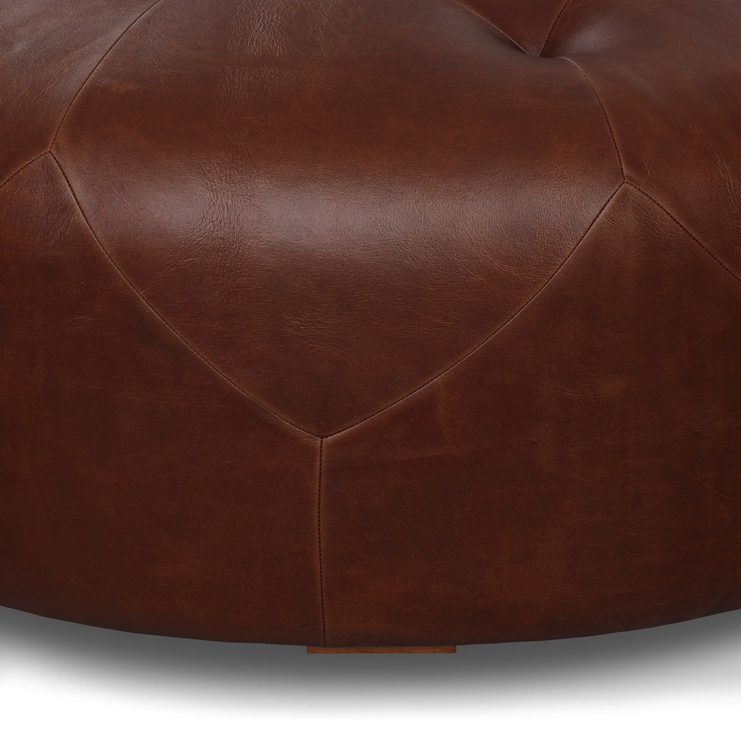 Timpani 41_ Leather Ottoman - Indiana Brown - Image 9