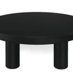 Adel 42_ Round Coffee Table - Black