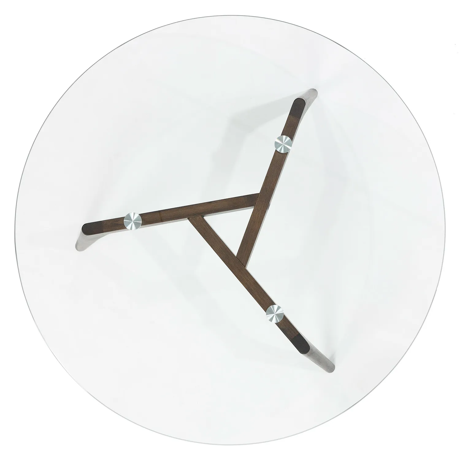 Clarus 31.5_ Glass Coffee Table - Walnut - Image 4