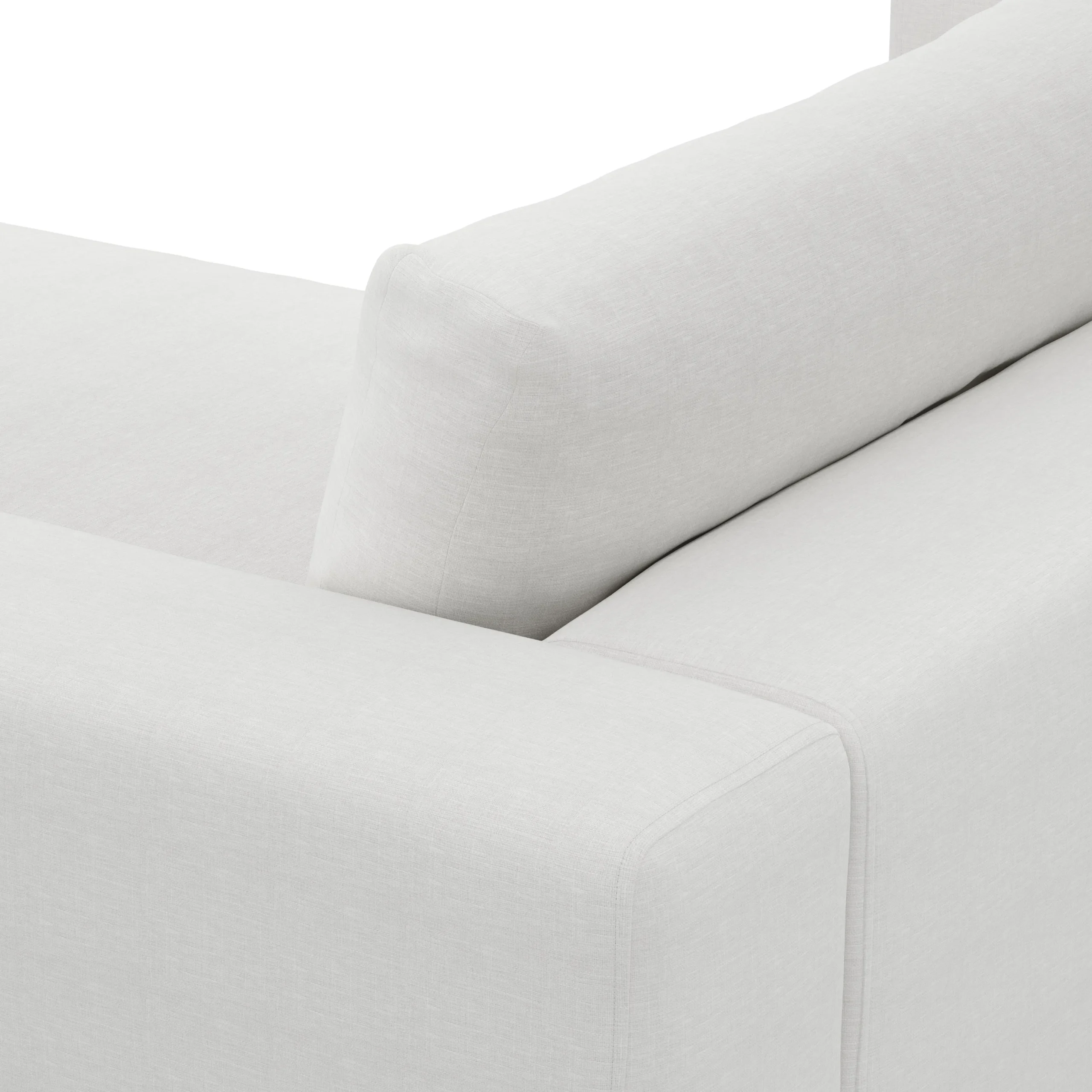Beta 98_ Modular Right Chaise Sectional - Quartz White - Image 9