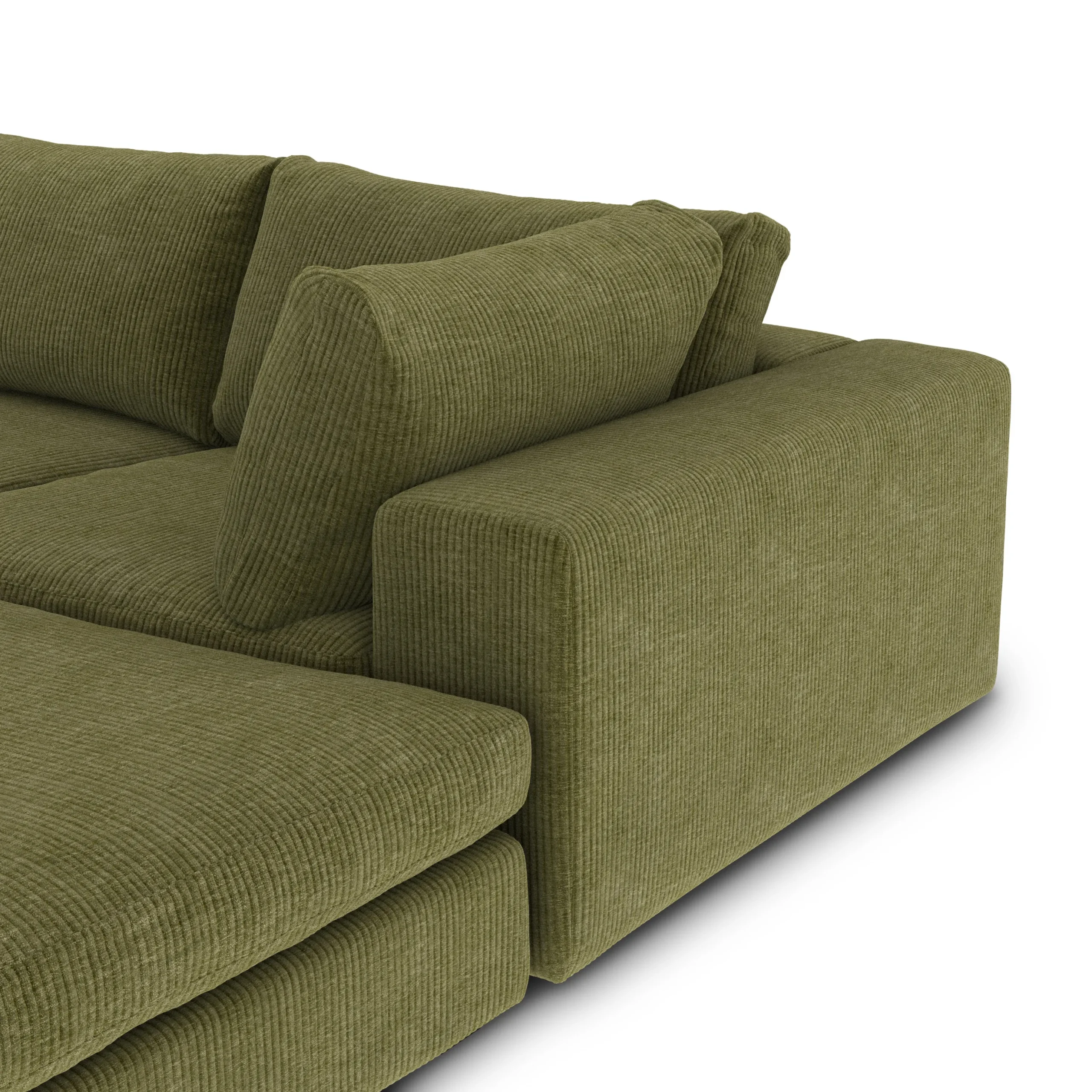 Beta 129.5_ Modular U Sectional - Cypress Green - Image 9