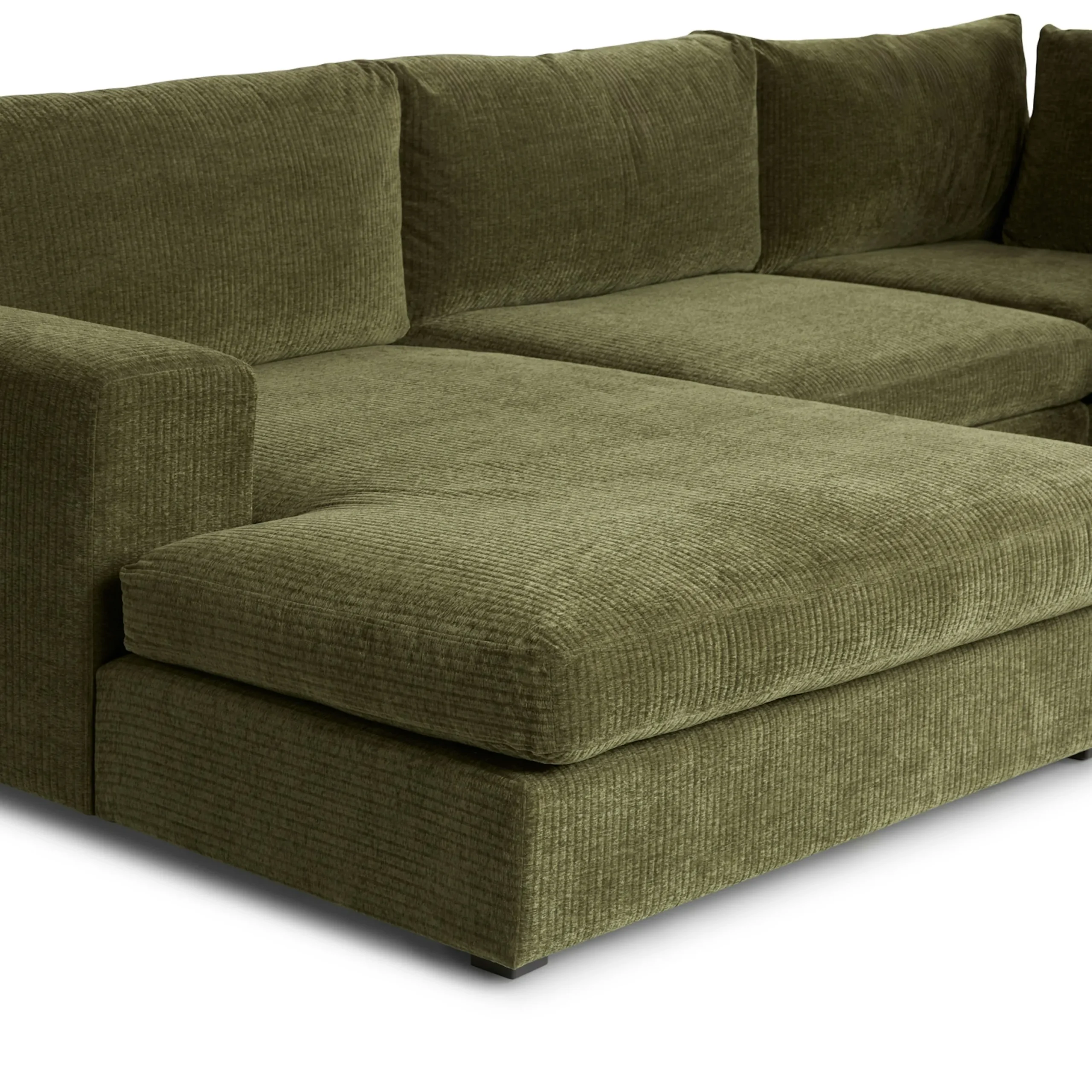 Beta 133.5_ Left Modular Conversational Sectional - Cypress Green - Image 9