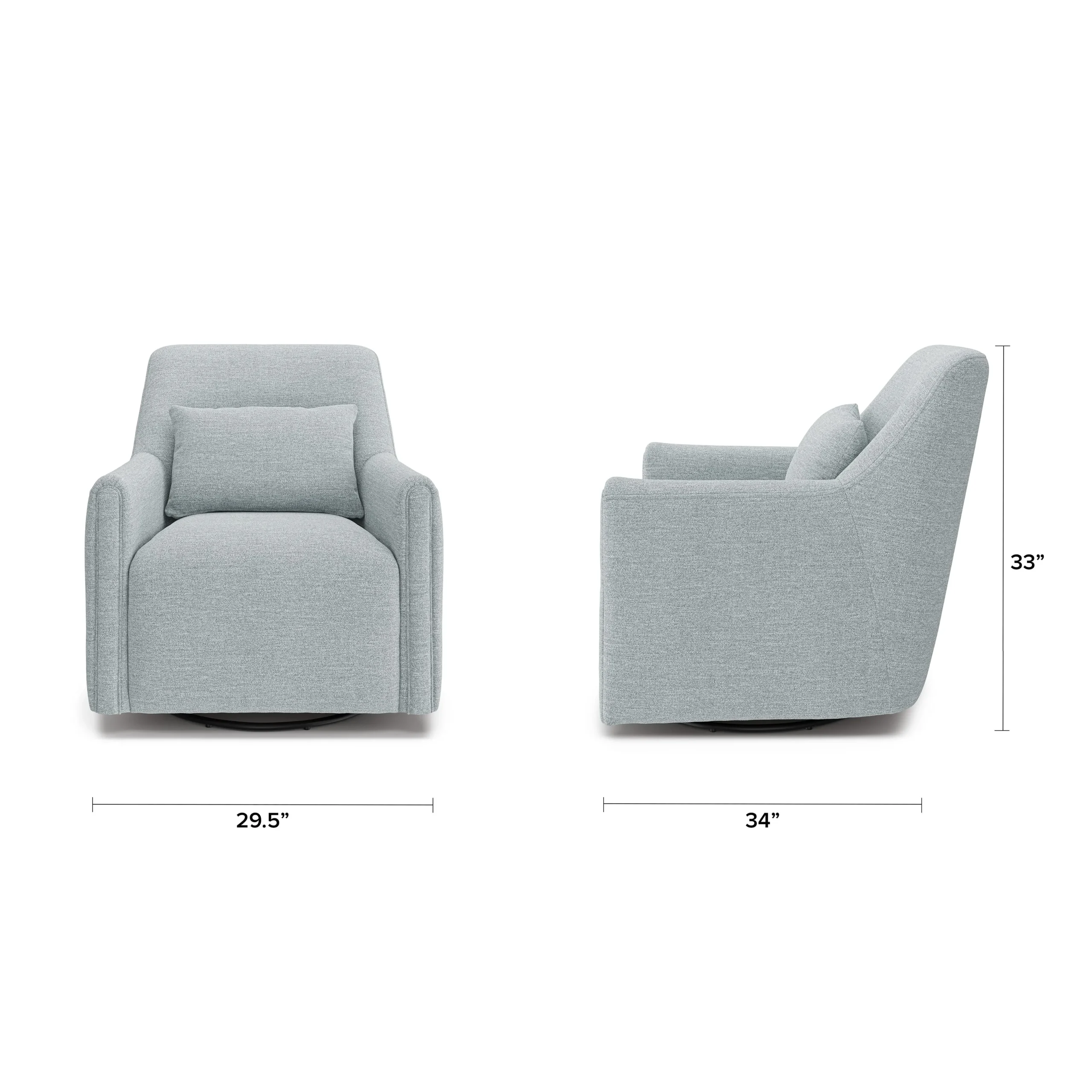 Winslow 29.5_ Swivel Glider Chair - Harbor Gray - Image 2